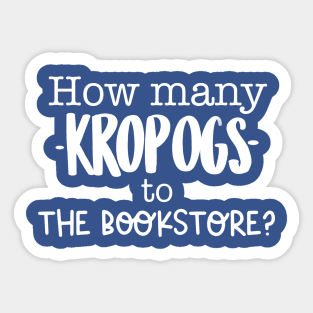 How far is the bookstore? Sticker